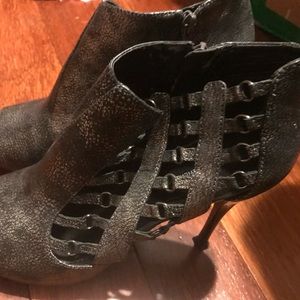 BCBGENERATION Metallic Peeptoe Heels